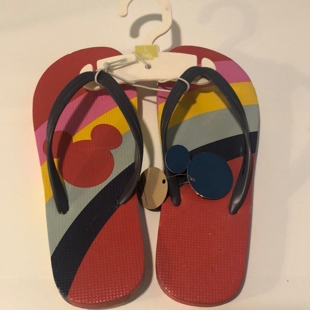 NWT Disney colorful slip on sandals flip flops - Picture 1 of 6